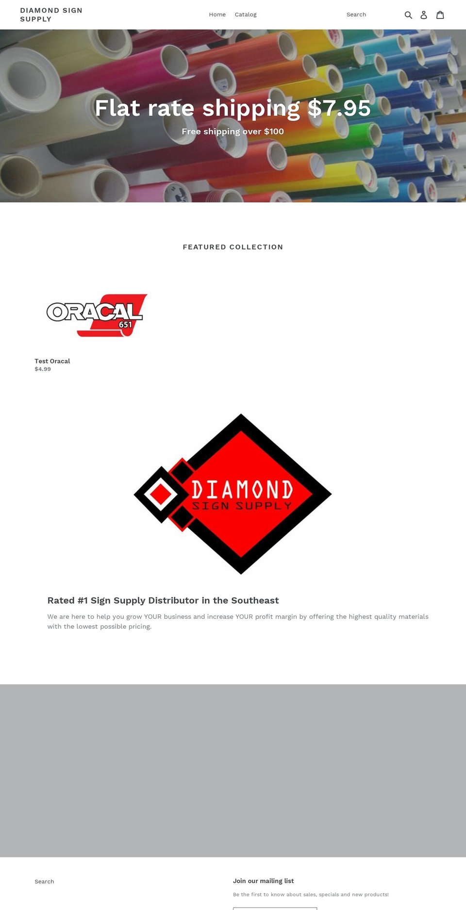 diamondsignsupply.com — Shopify storefront screenshot