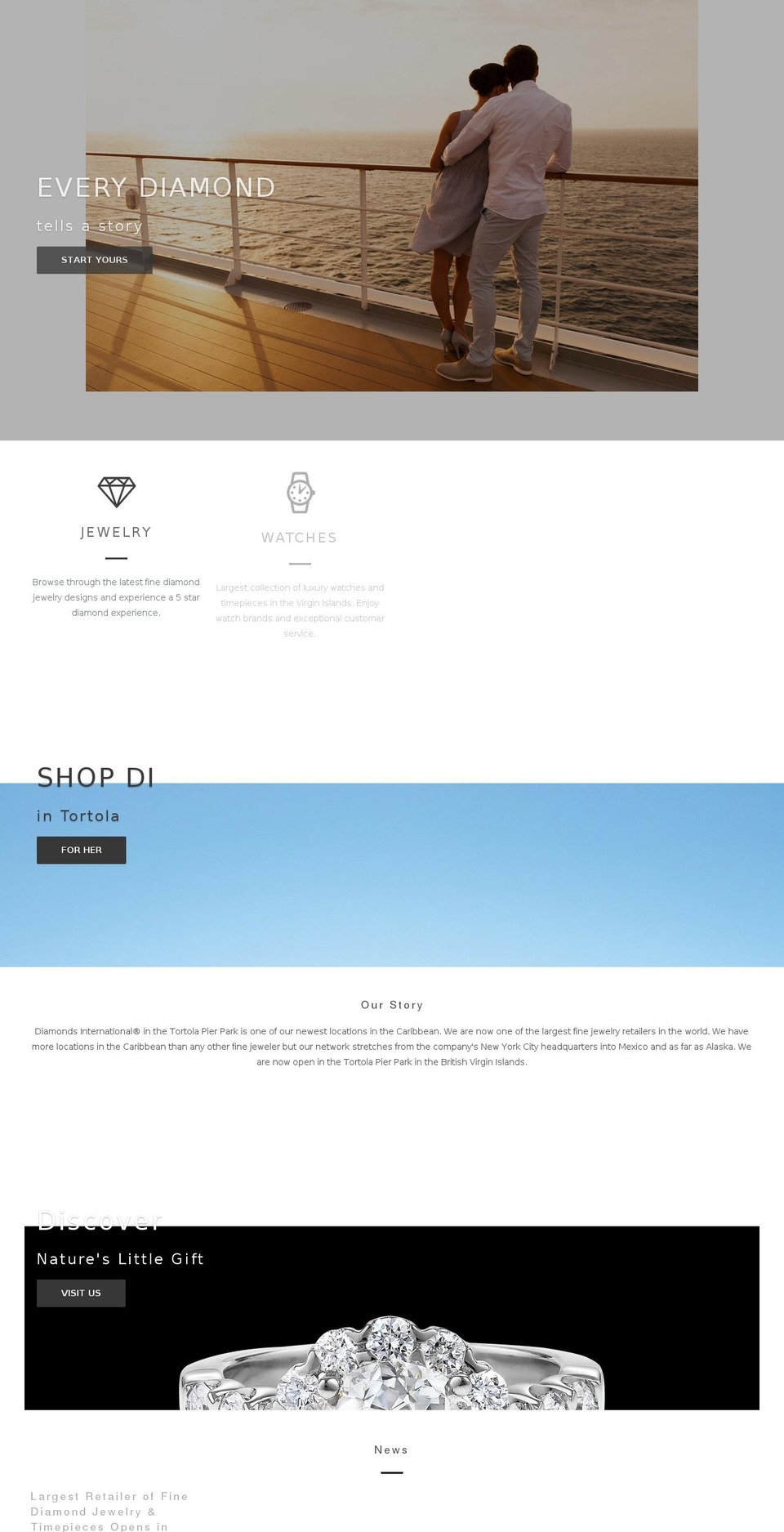 diamondsinternationaltortola.com shopify website screenshot