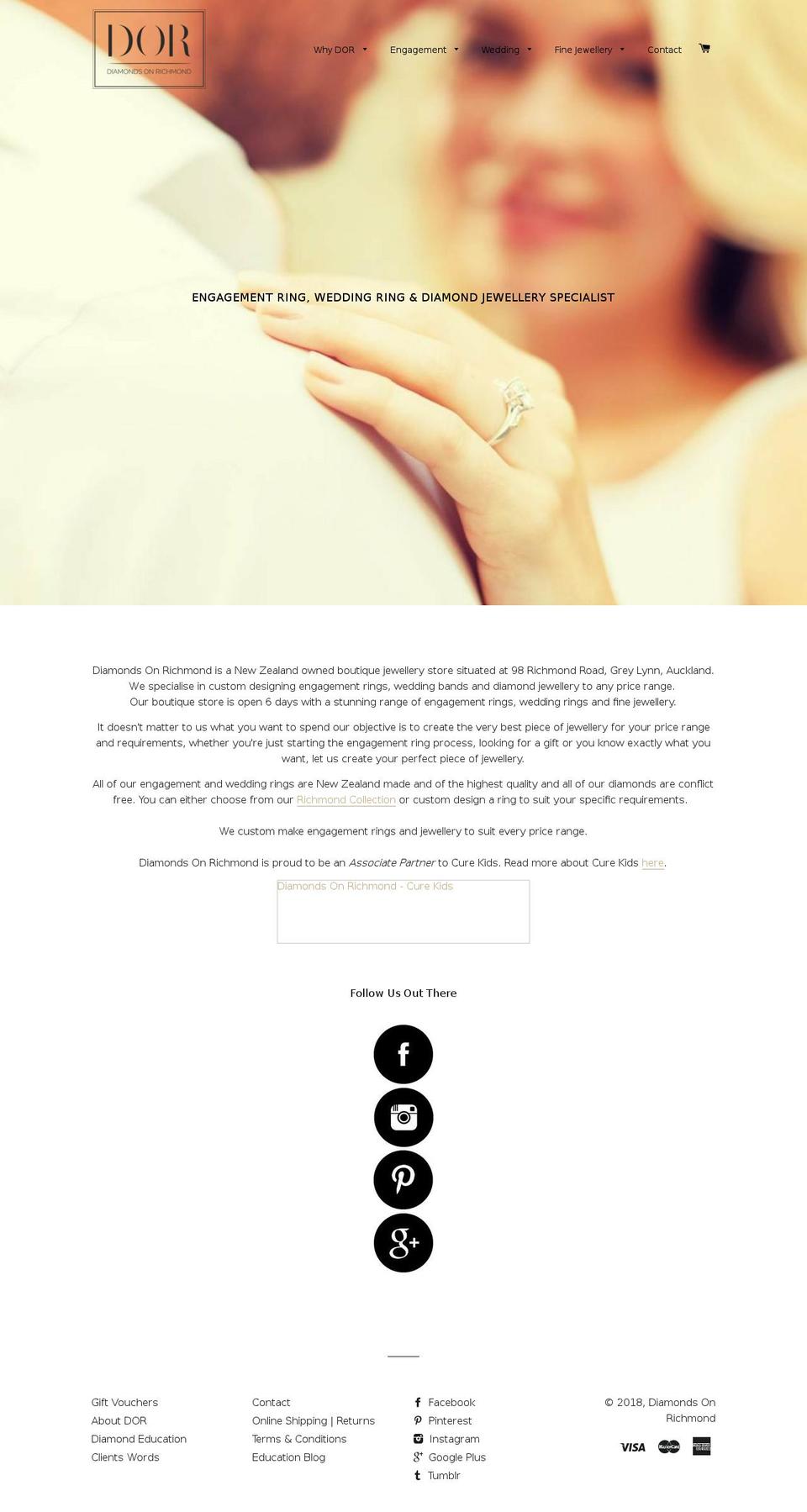 diamondsonrichmond.com — Shopify storefront screenshot