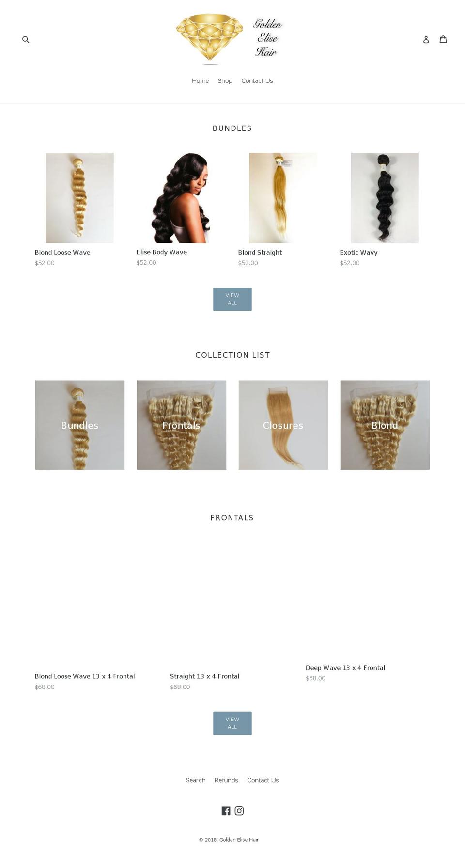 diamondstarhair.com — Shopify storefront screenshot