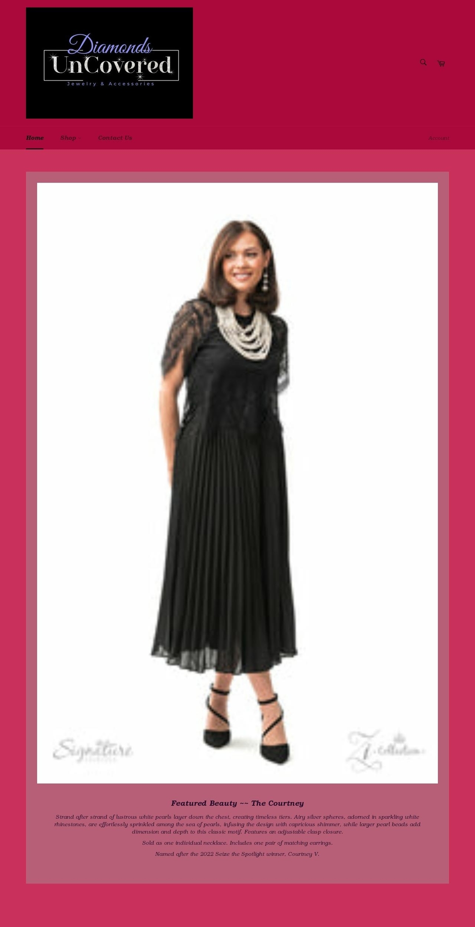 diamondsuncovered.com shopify website screenshot