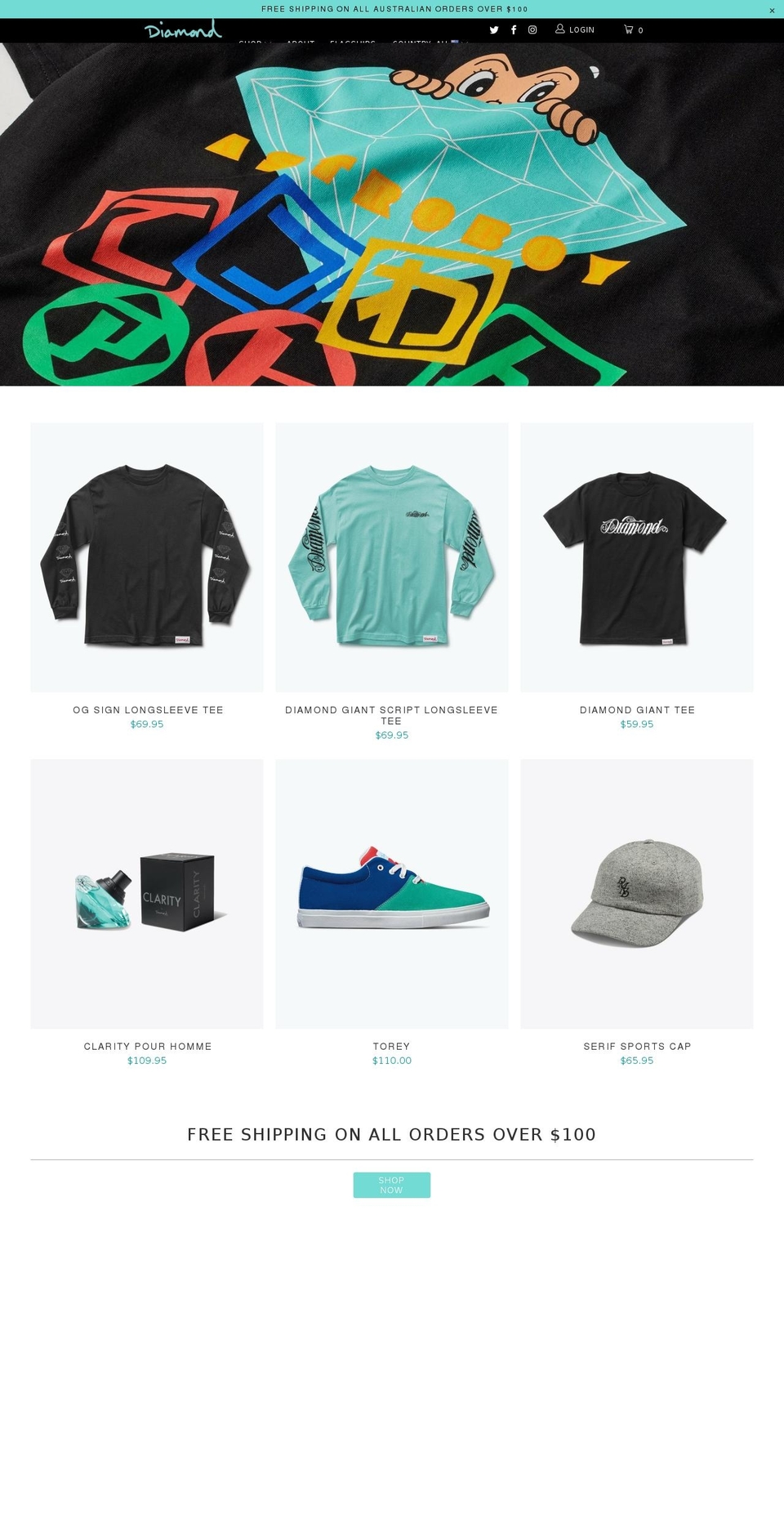 diamondsupplyco.com.au shopify website screenshot