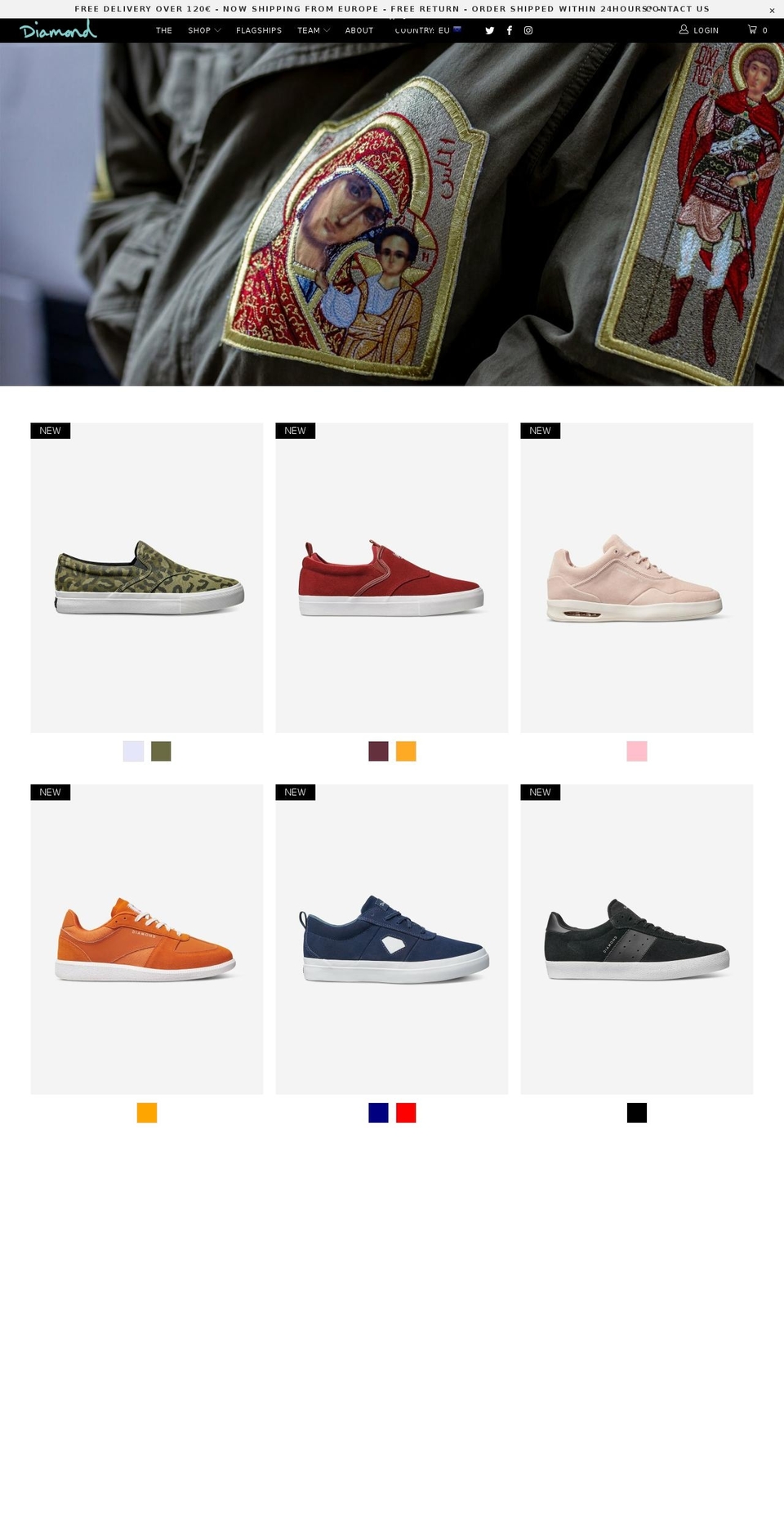 diamondsupplyco.eu shopify website screenshot