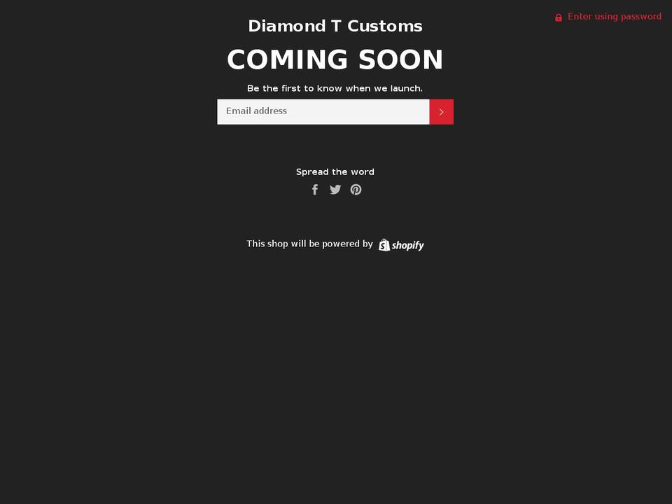 diamondtcustoms.com — Shopify storefront screenshot