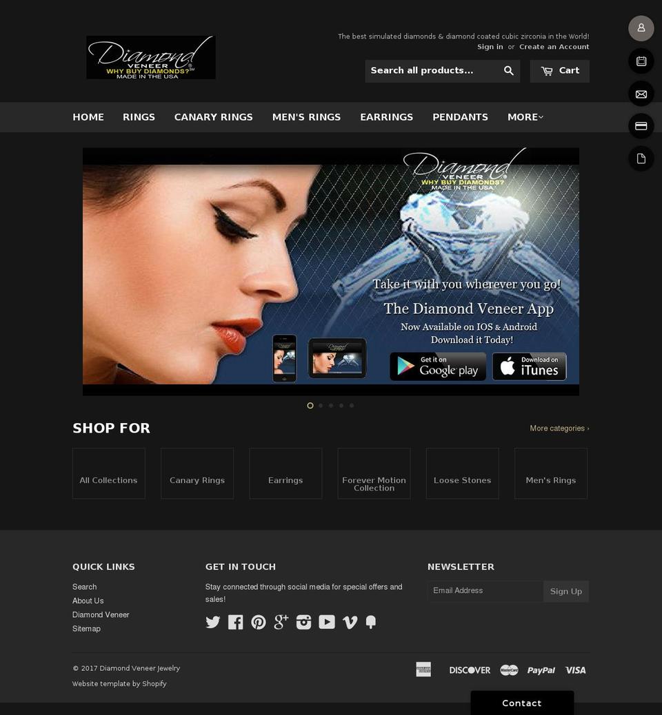 Trademark Shopify theme site example diamondveneer.co