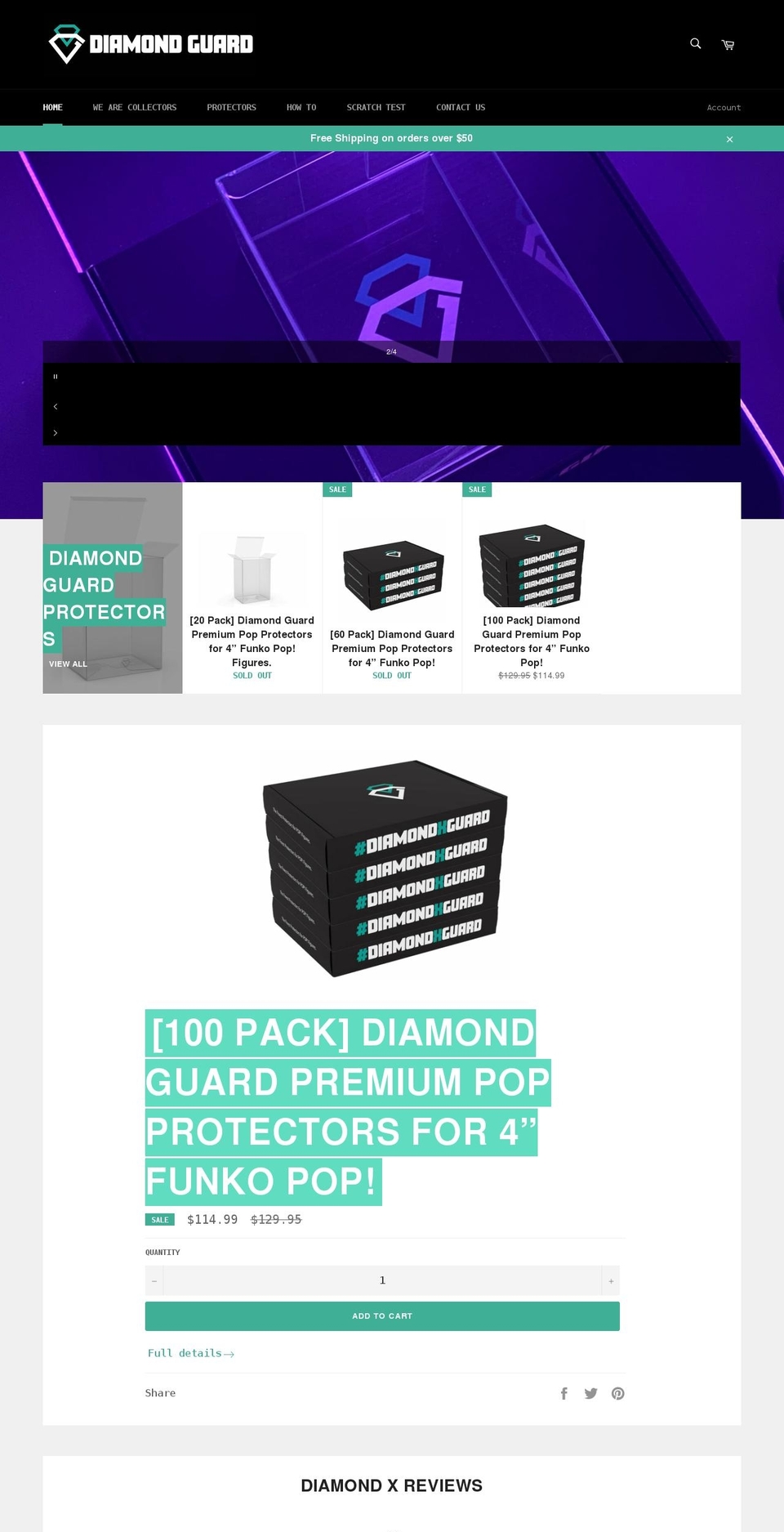 diamondxguard.com shopify website screenshot