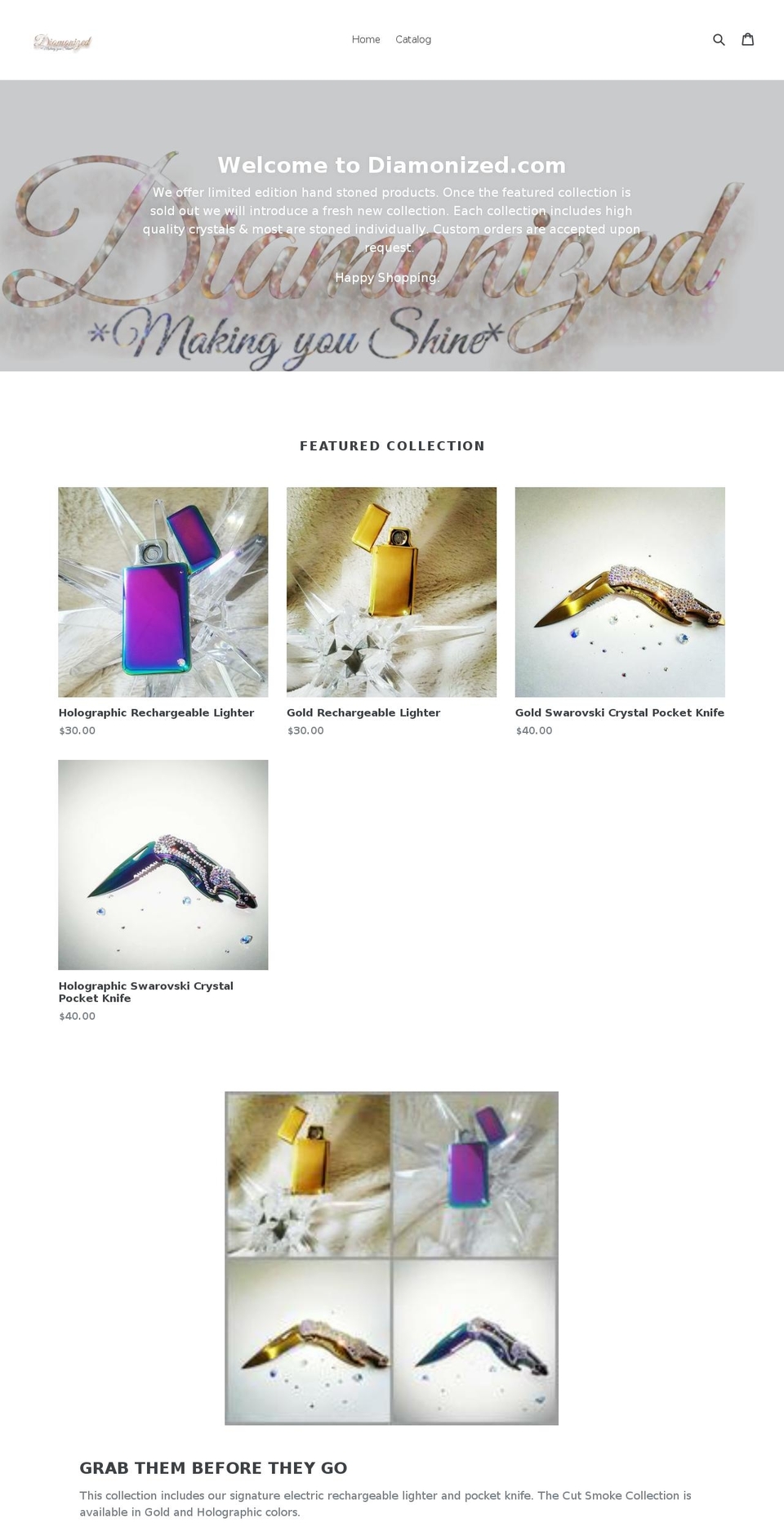 diamonized.com shopify website screenshot