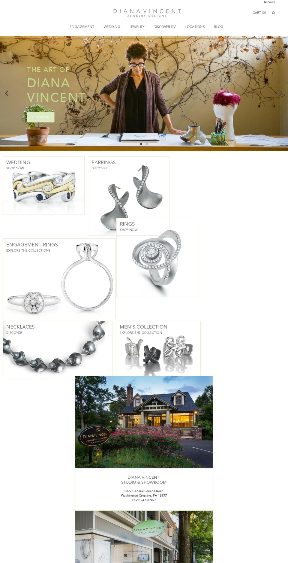 dianavincent.com shopify website screenshot