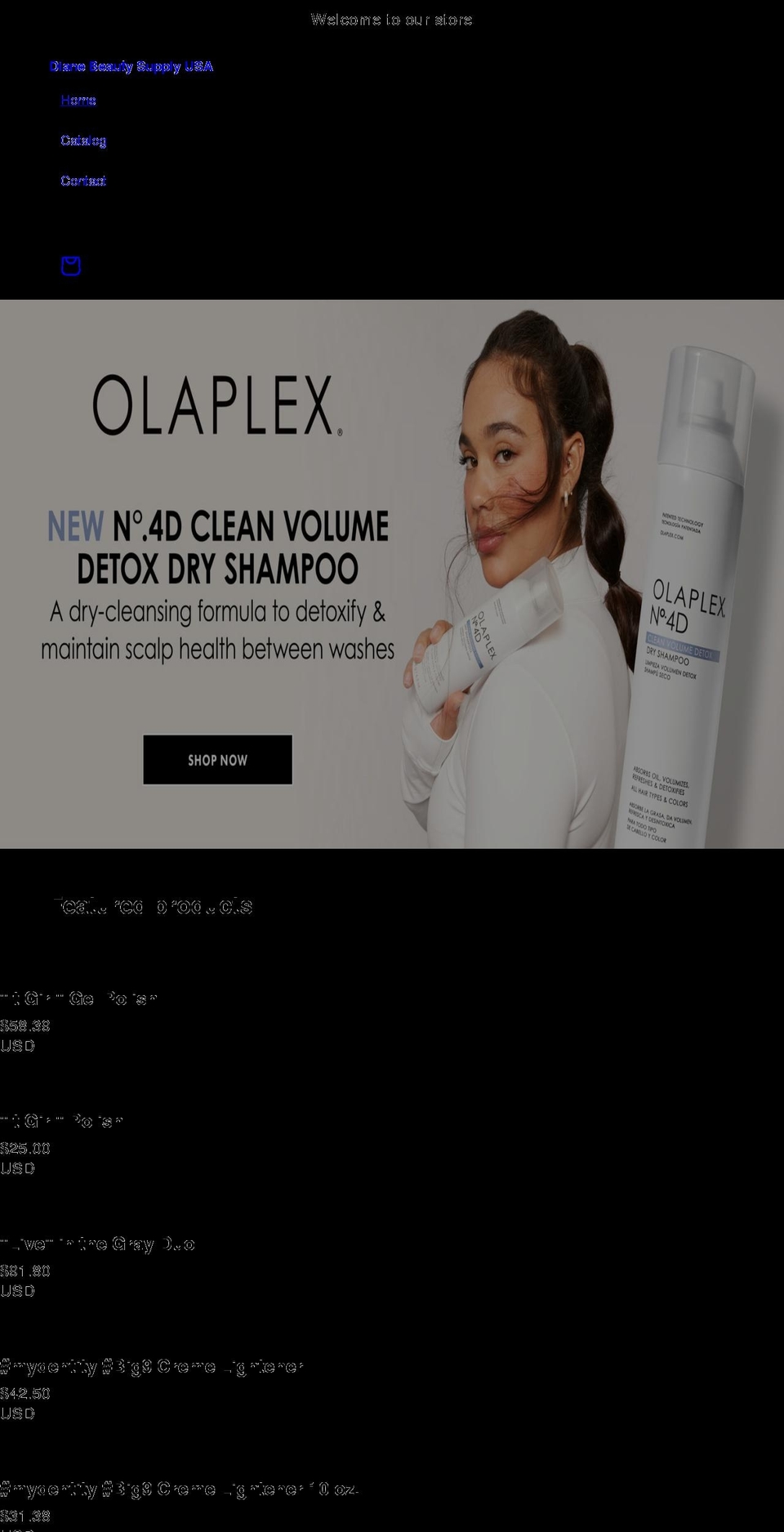 dianebeautysupply.com shopify website screenshot