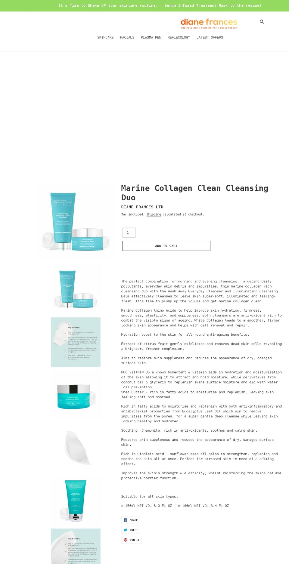 dianefrances.com shopify website screenshot