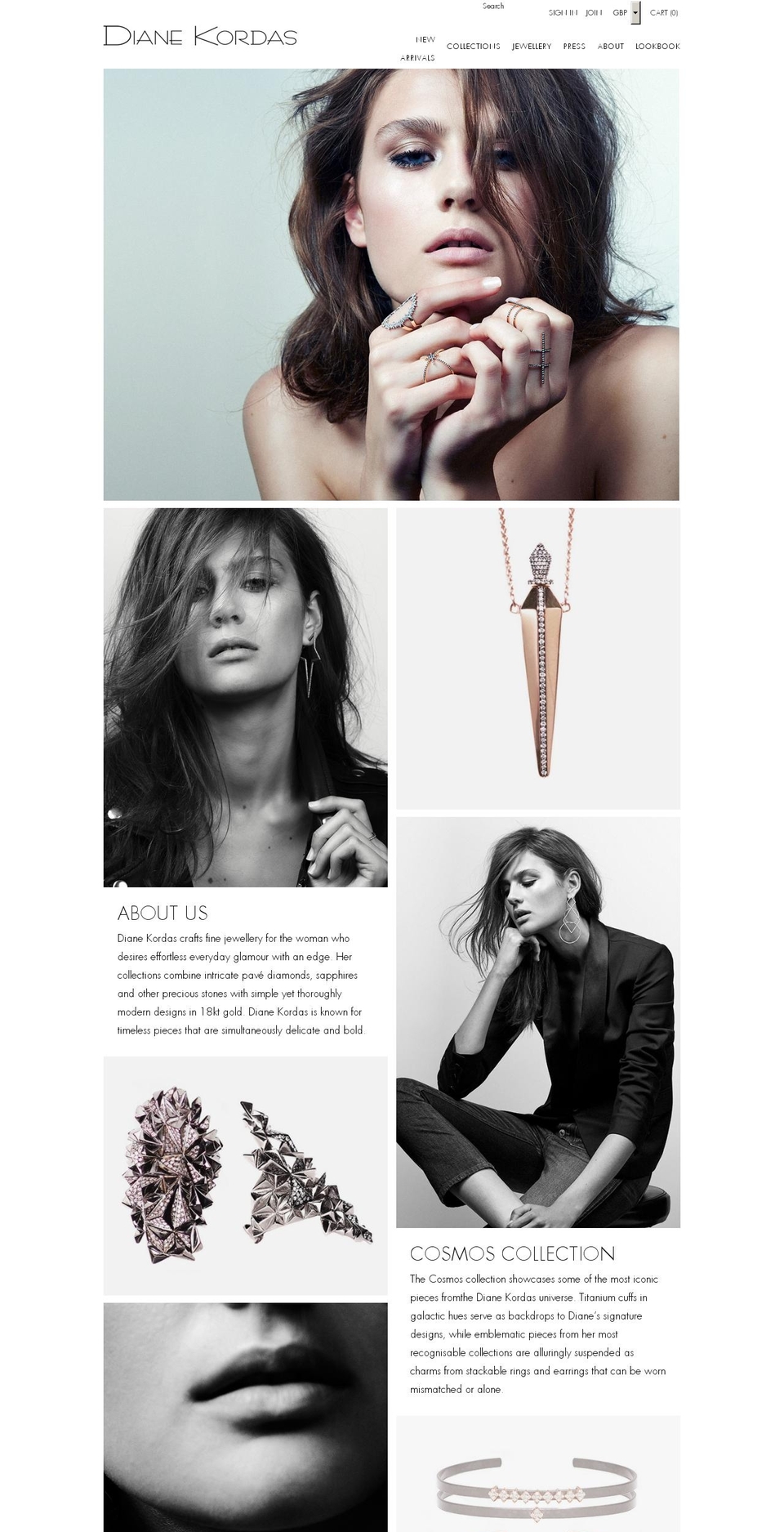 HED - new custom theme Shopify theme site example dianekordasjewellery.com