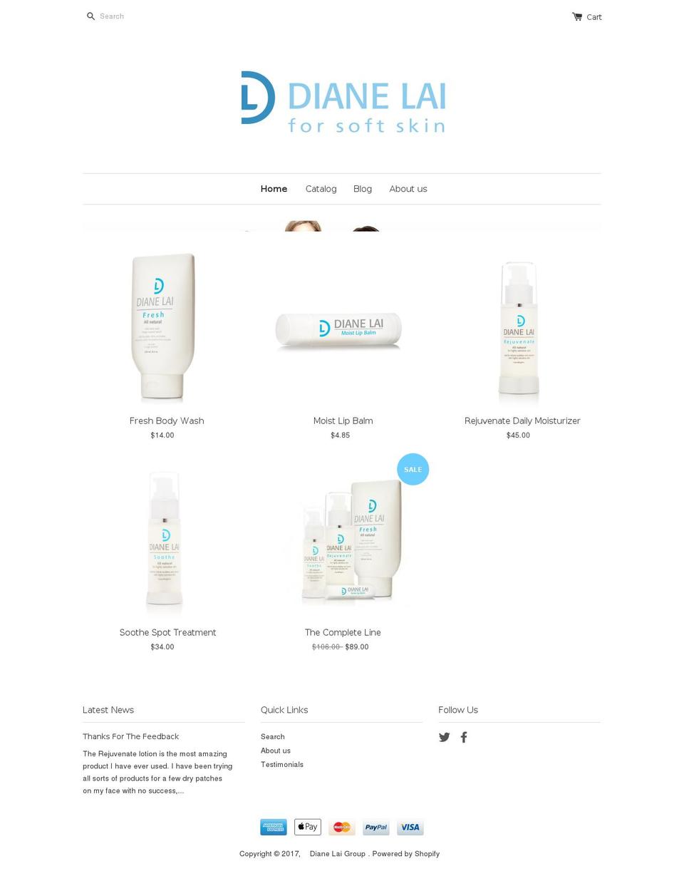 dianelai.com shopify website screenshot