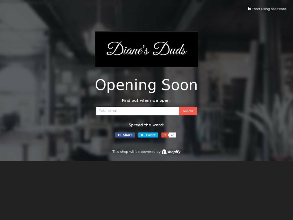 dianesduds.com — Shopify storefront screenshot