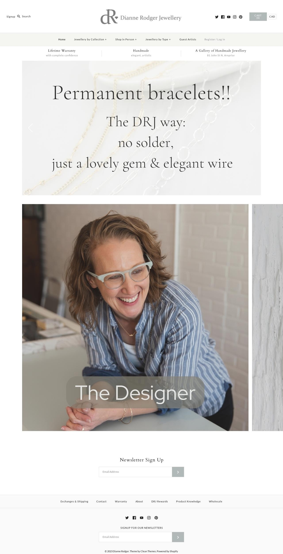 diannerodgerjewellery.com shopify website screenshot