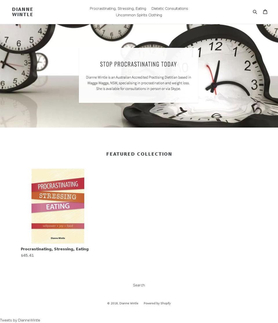 diannewintle.com.au shopify website screenshot