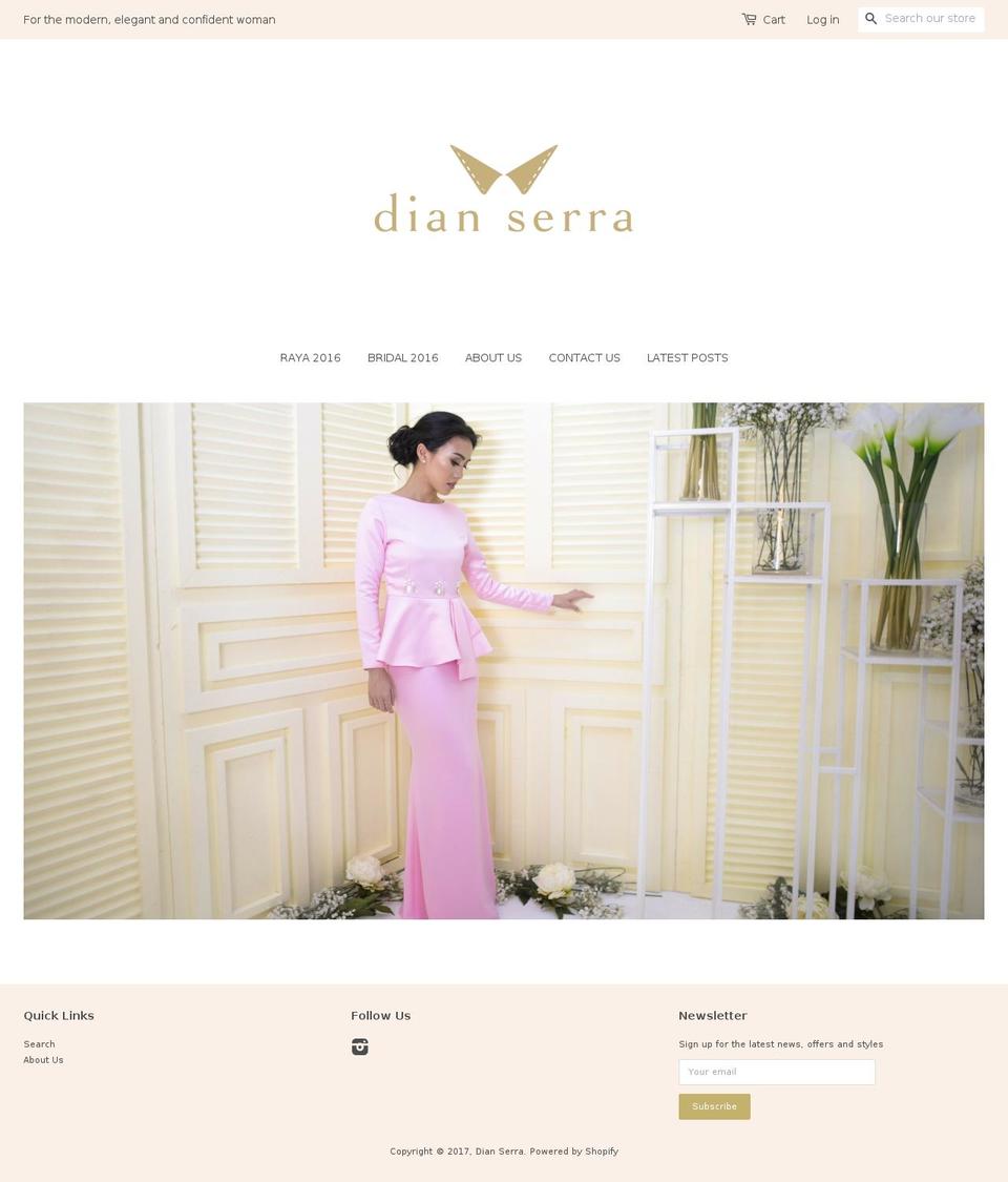 dianserra.com shopify website screenshot