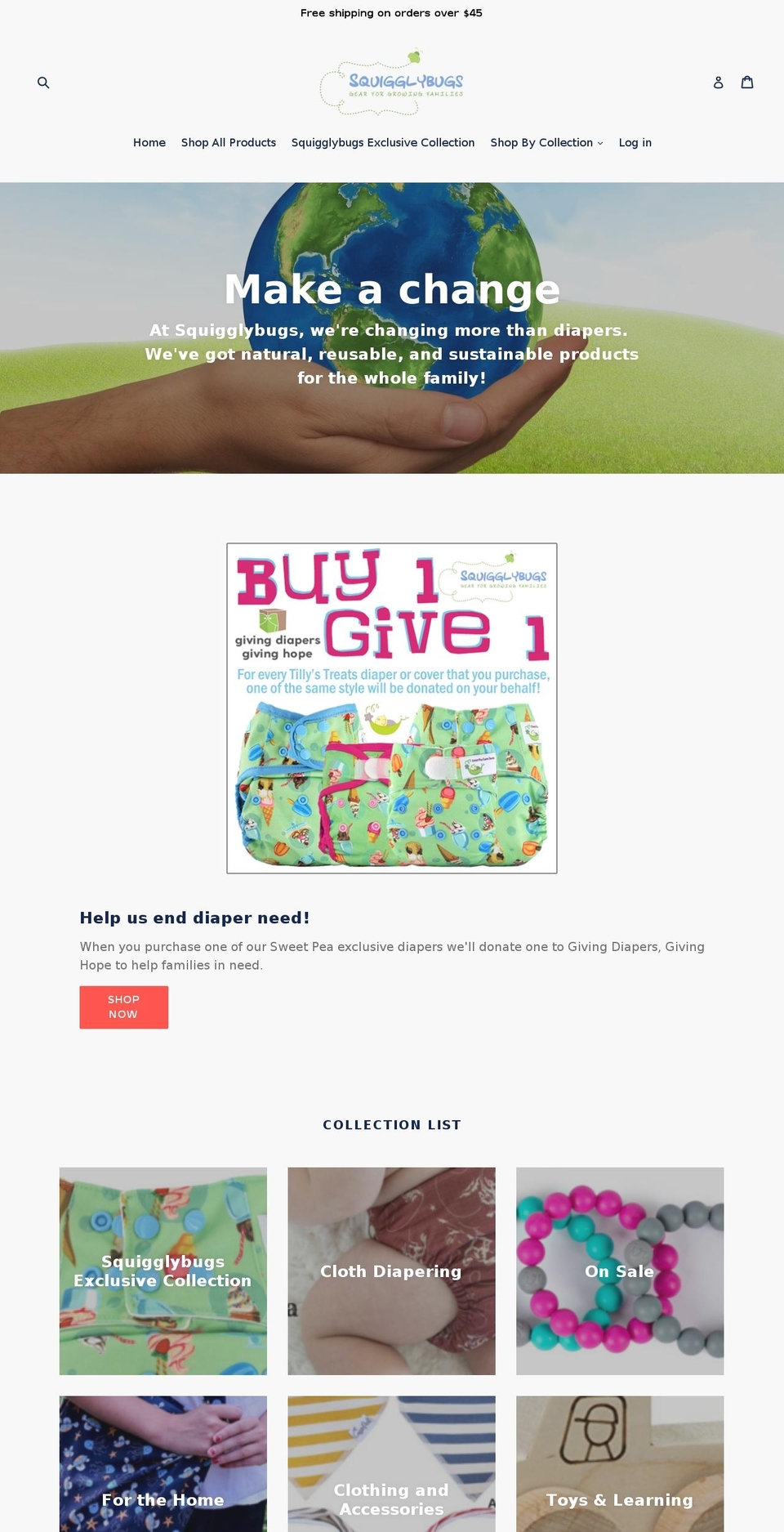 diaperpartiesbysquigglybugs.com shopify website screenshot
