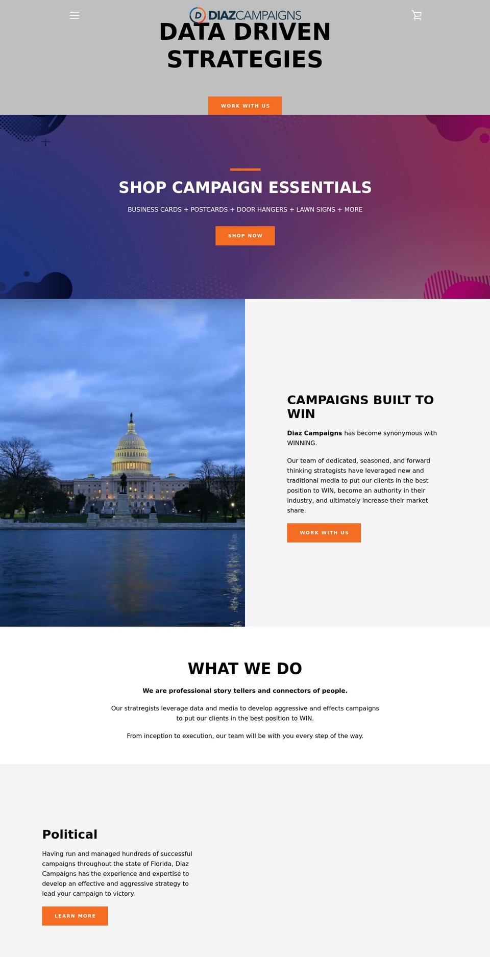 diazcampaigns.com shopify website screenshot