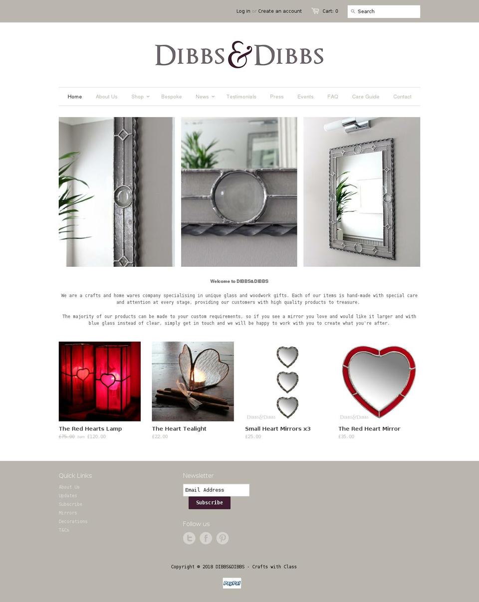 dibbsanddibbs.com shopify website screenshot