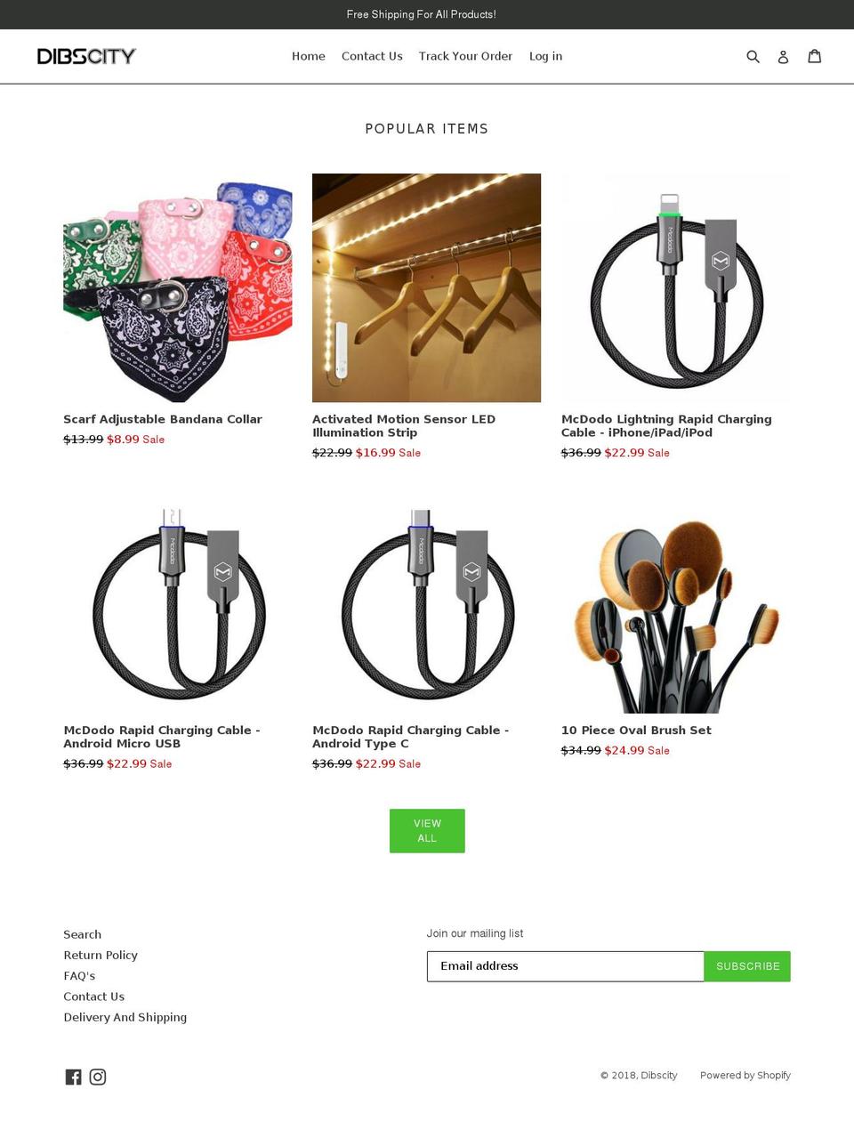 dibscity.com — Shopify storefront screenshot