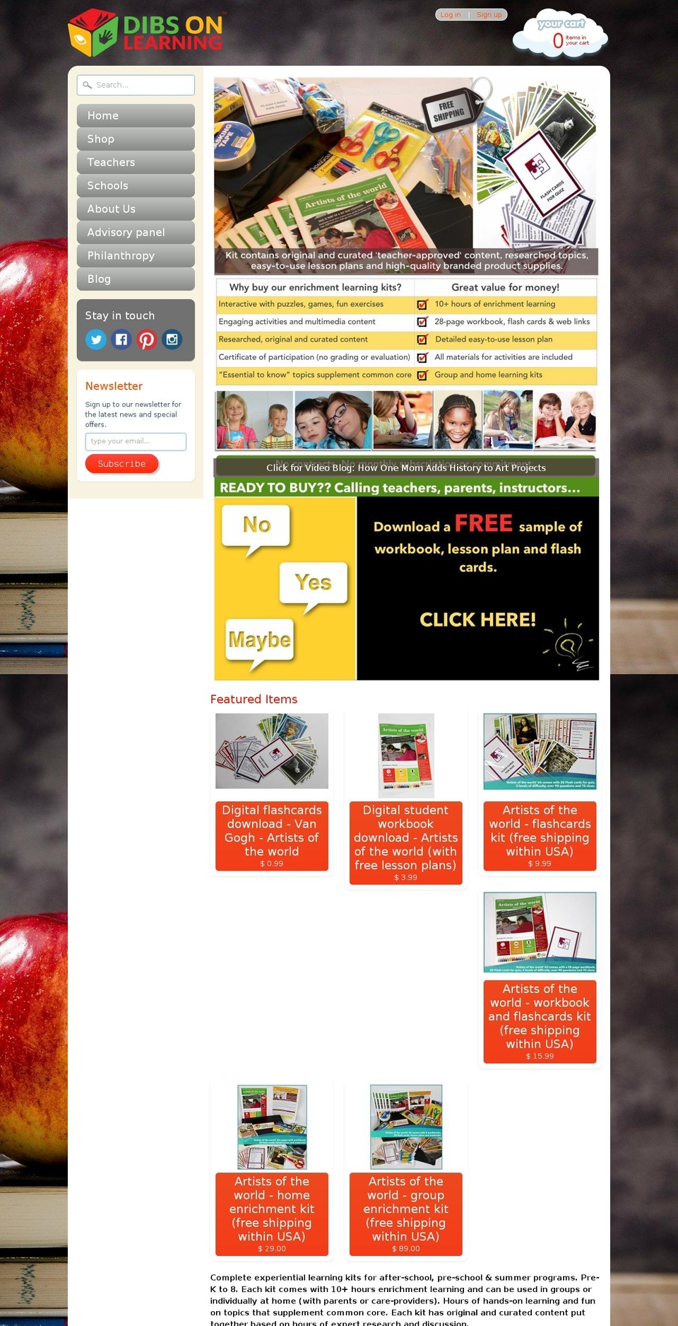 dibsonlearning.com — Shopify storefront screenshot