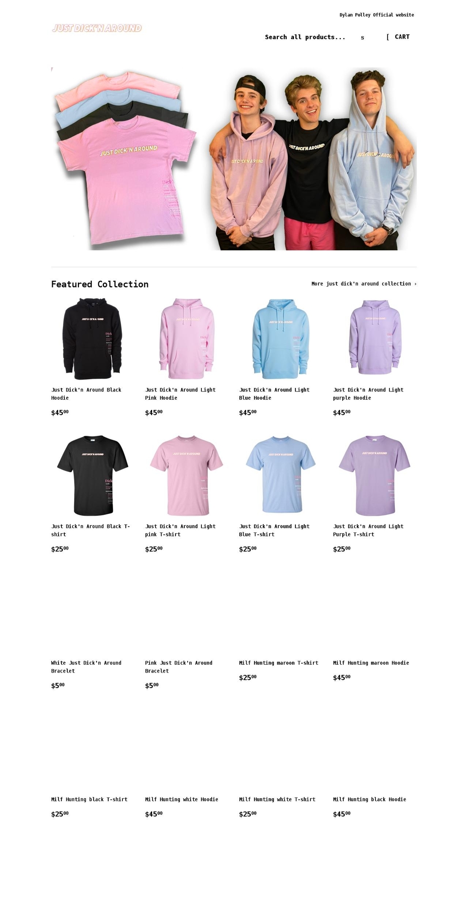 dickaroundylan.com shopify website screenshot