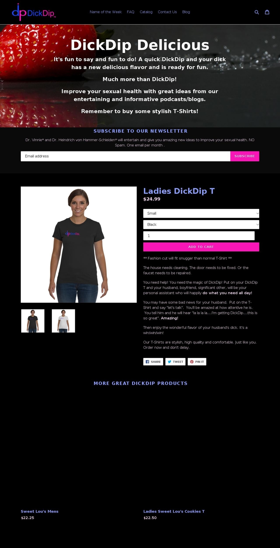 dickdip.com — Shopify storefront screenshot