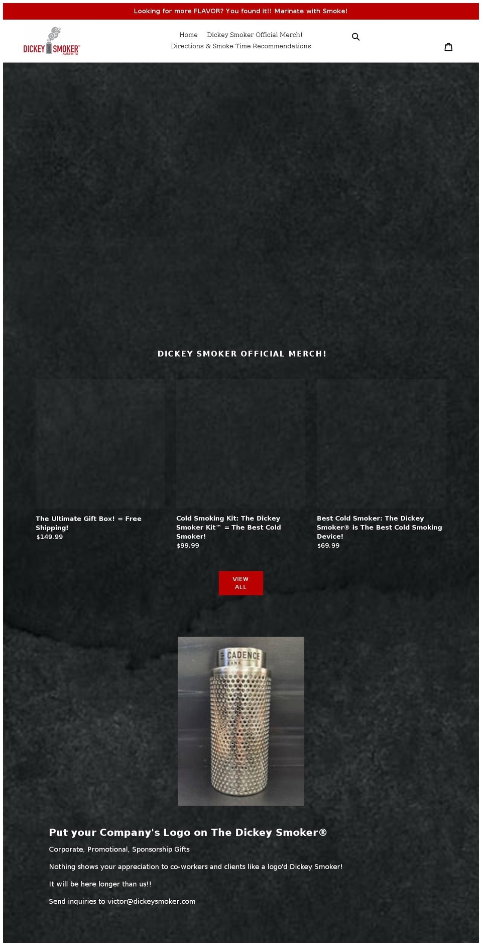 dickeysmoker.com shopify website screenshot