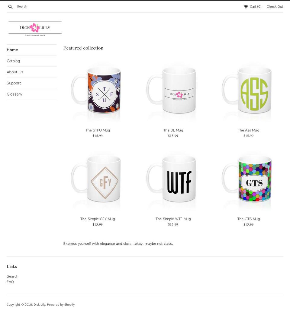 dicklilly.com — Shopify storefront screenshot