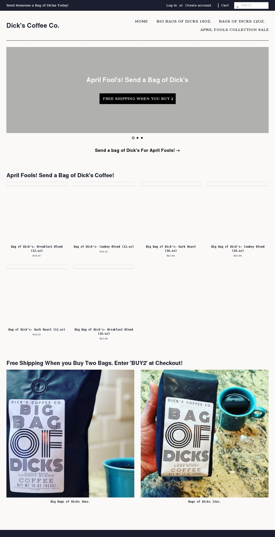 dickscoffeeco.com shopify website screenshot