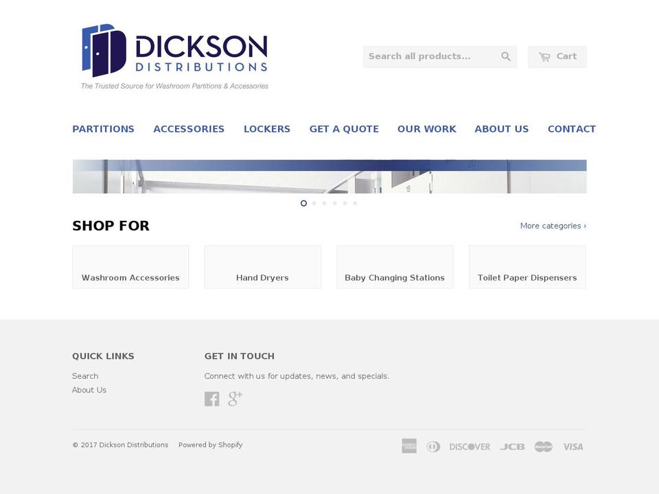 dicksondistributions.com shopify website screenshot