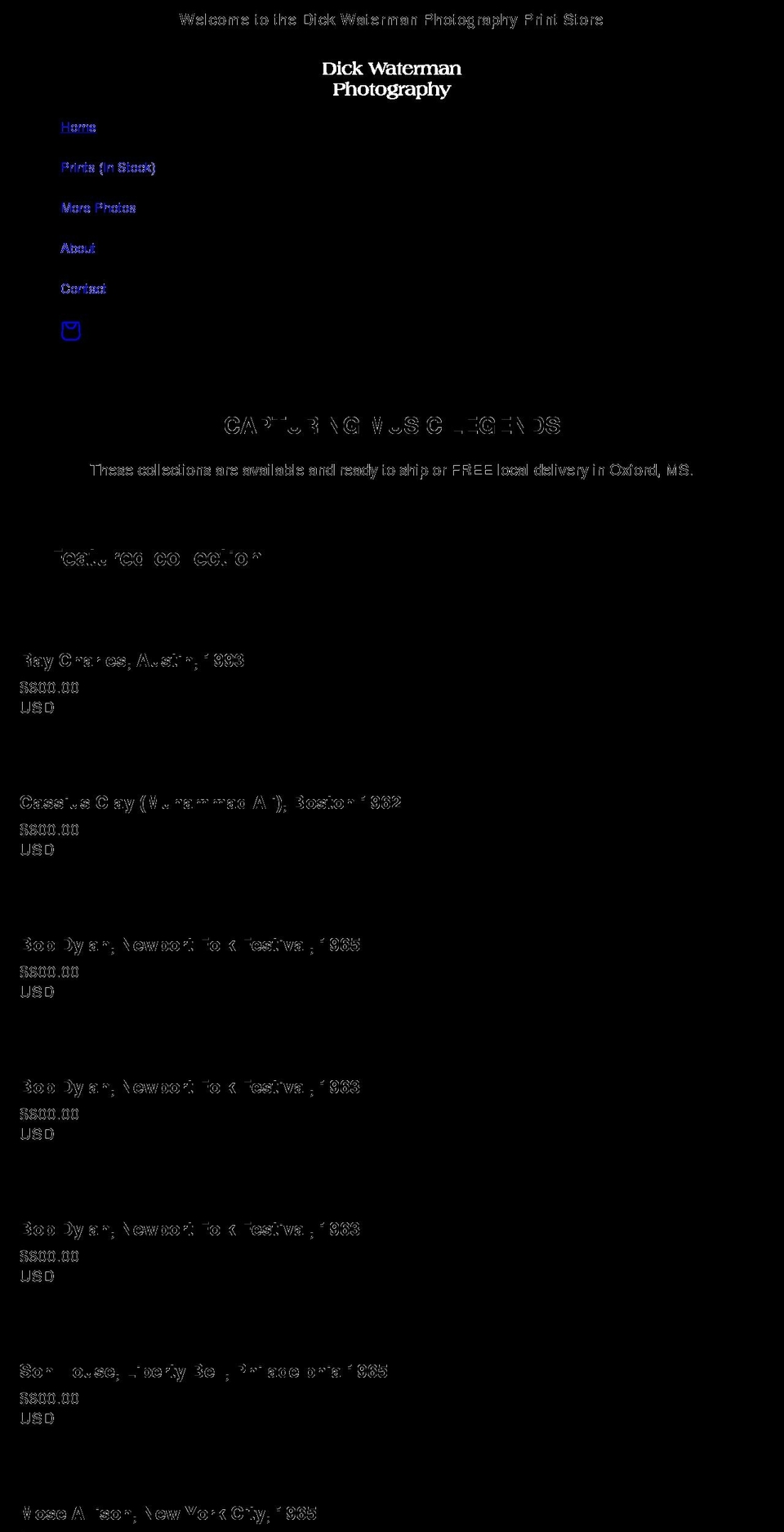 dickwaterman.com shopify website screenshot