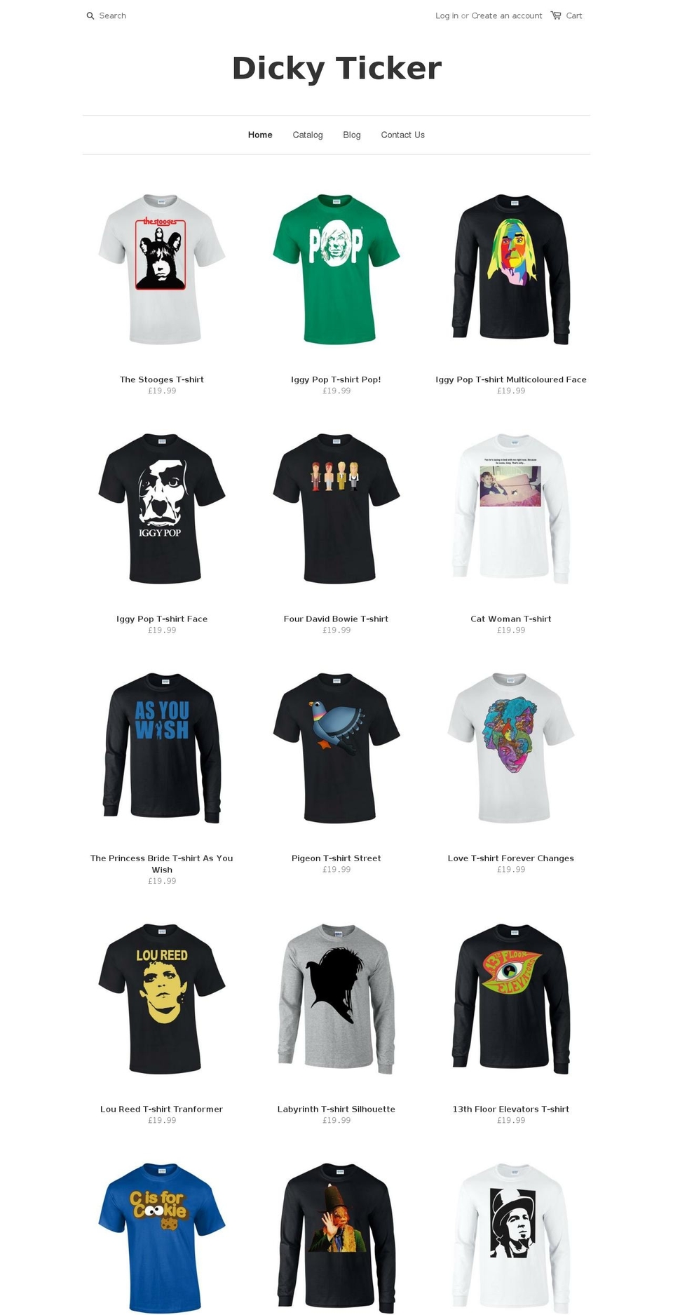 dickyticker.com shopify website screenshot