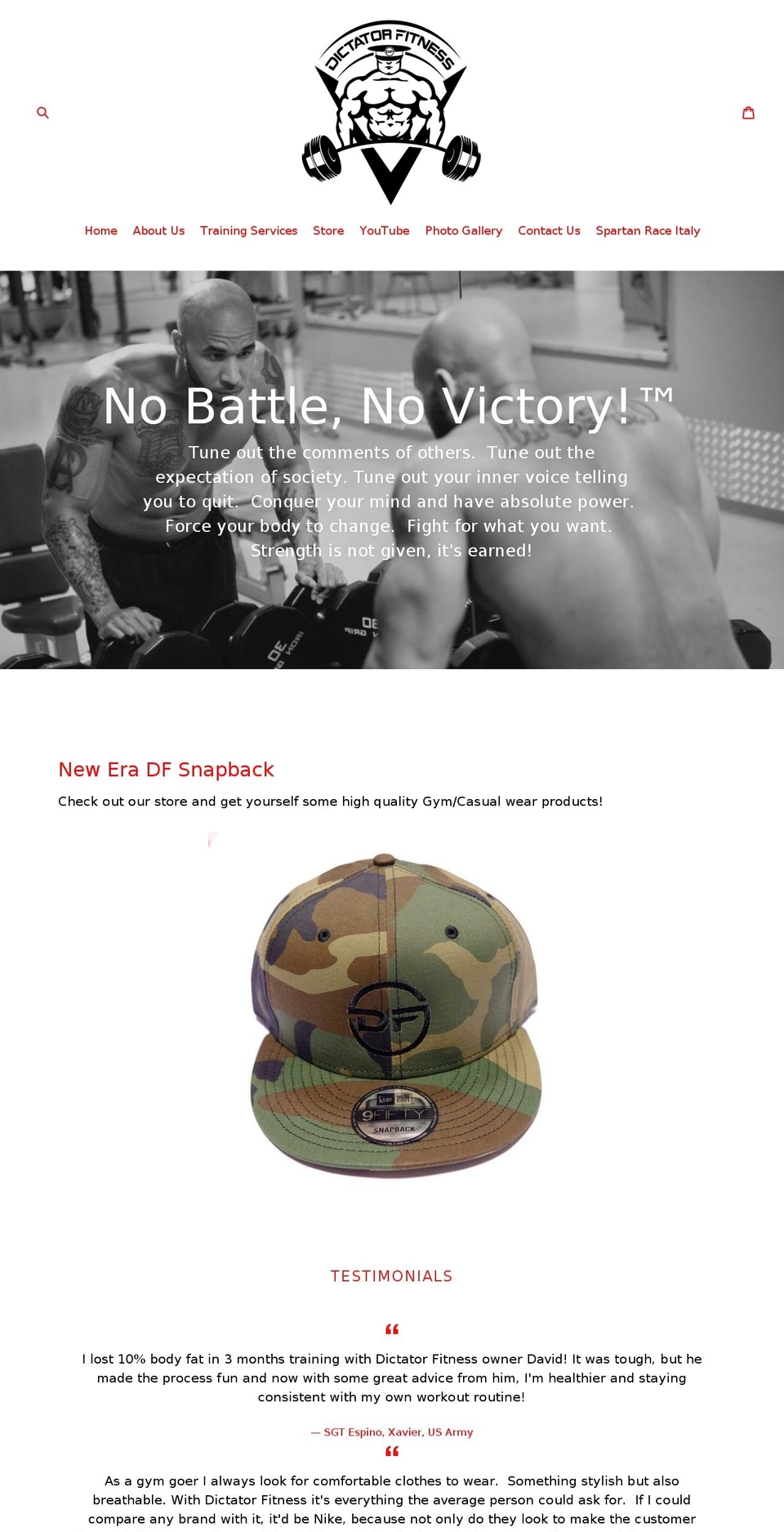 dictatorfitness.com shopify website screenshot