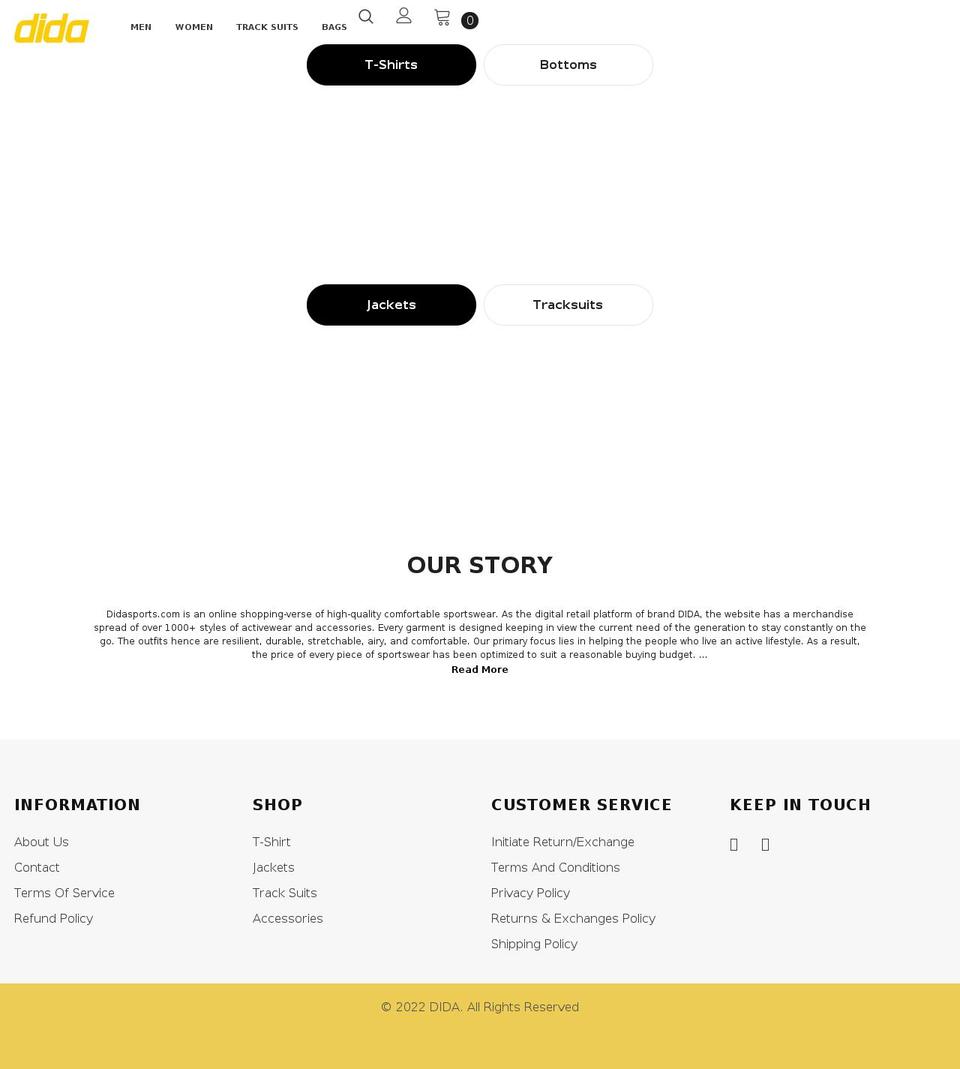 Sports Shopify theme site example didasports.com