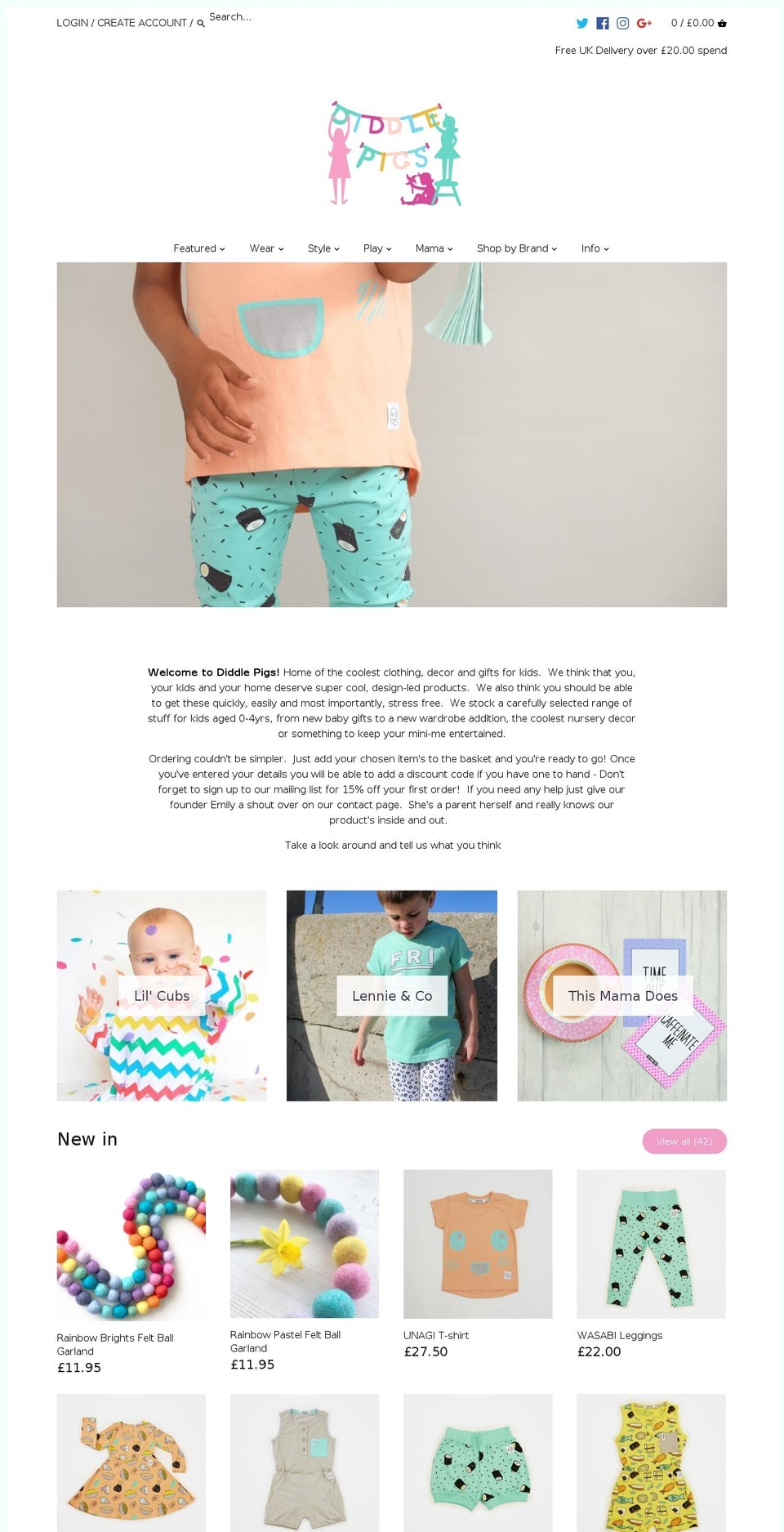 diddlepigs.co.uk shopify website screenshot