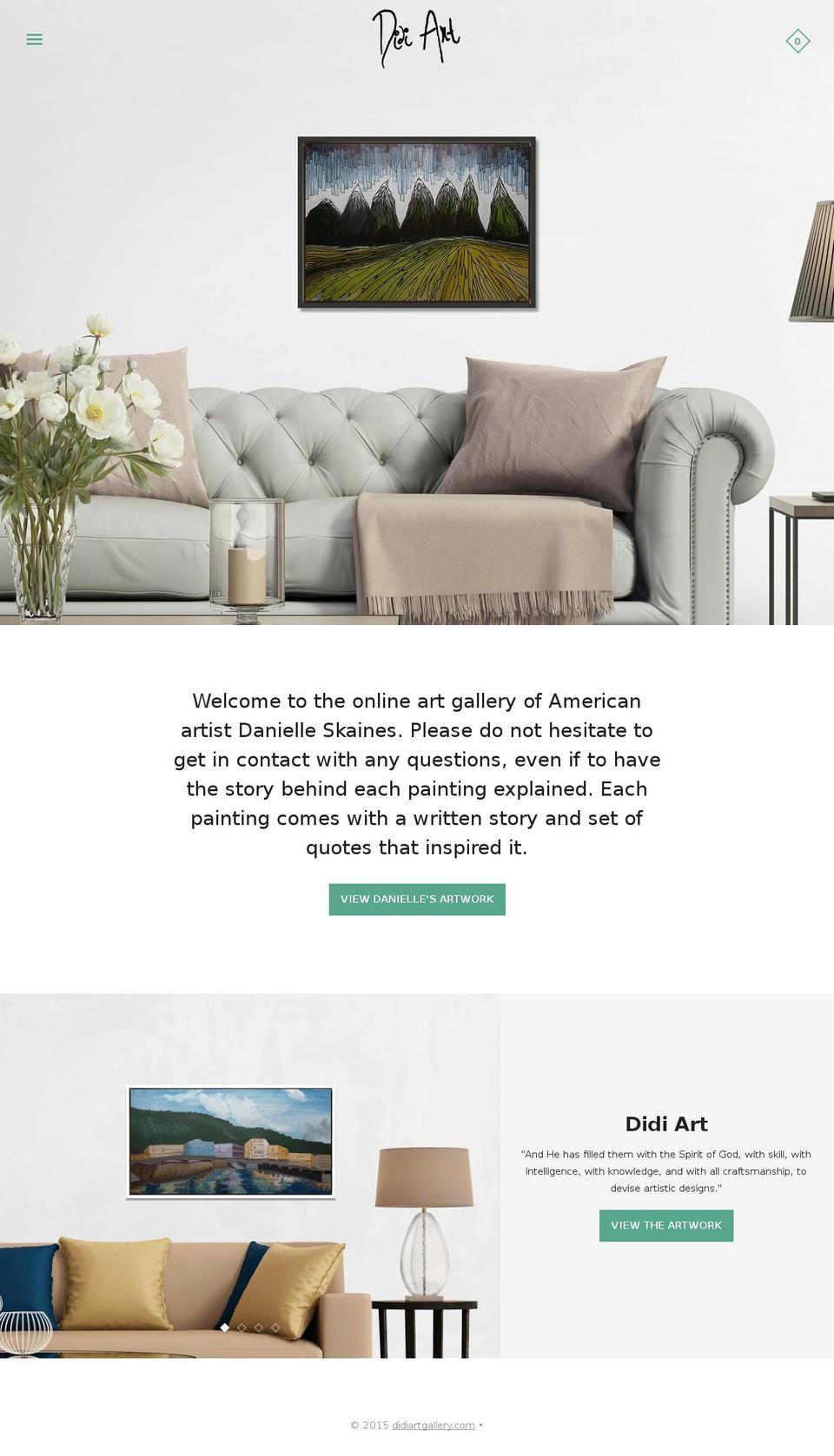 mosaic Shopify theme site example didiartgallery.com