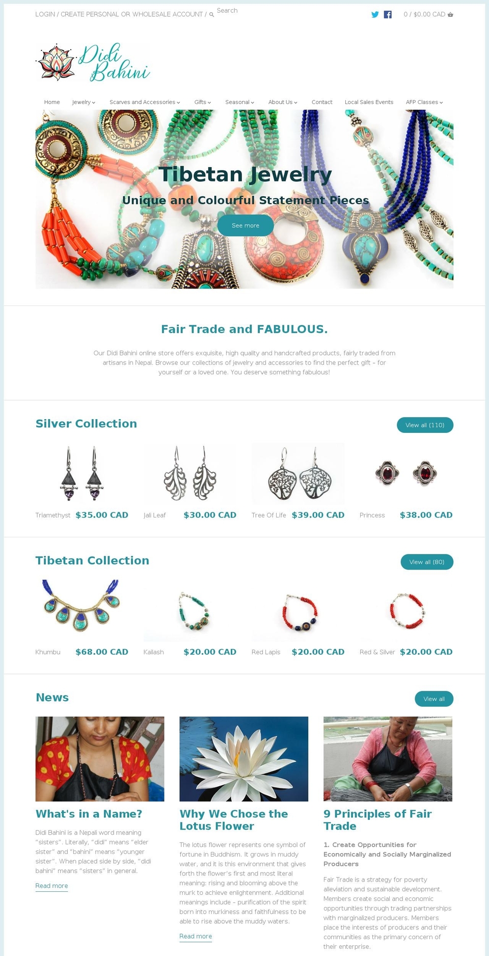 didibahini.ca shopify website screenshot