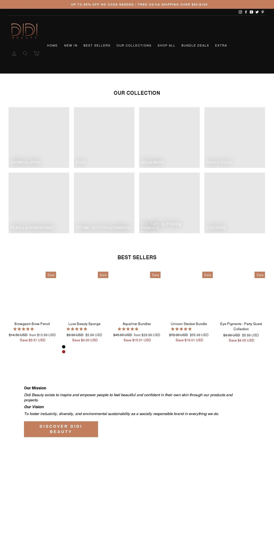 didibeauty.com shopify website screenshot