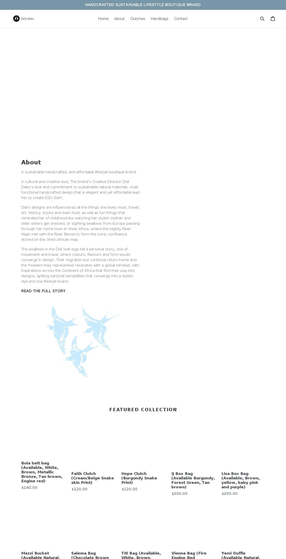 didiisah.com — Shopify storefront screenshot