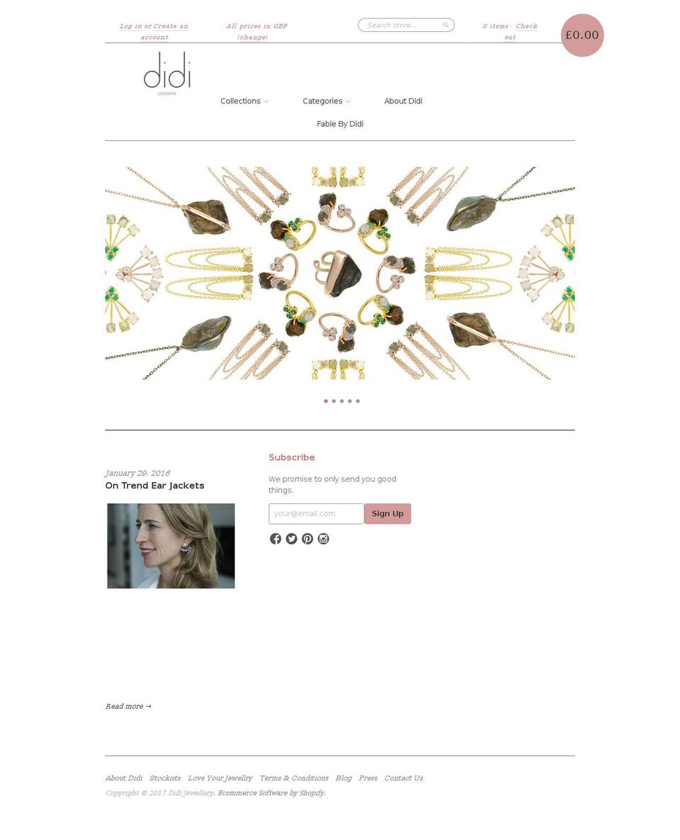 didijewellery.com shopify website screenshot