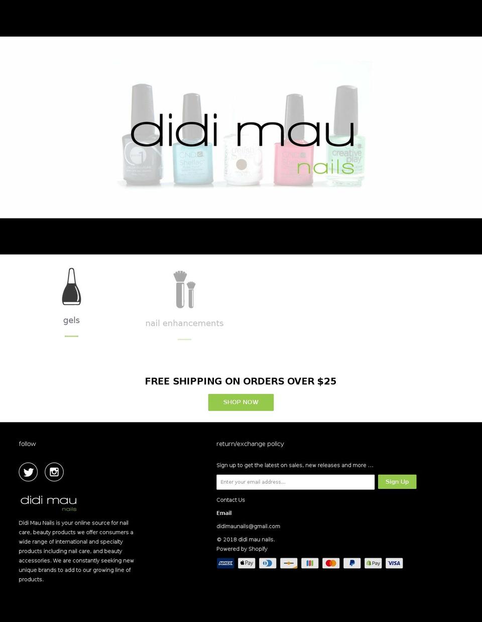 didimaunails.com shopify website screenshot