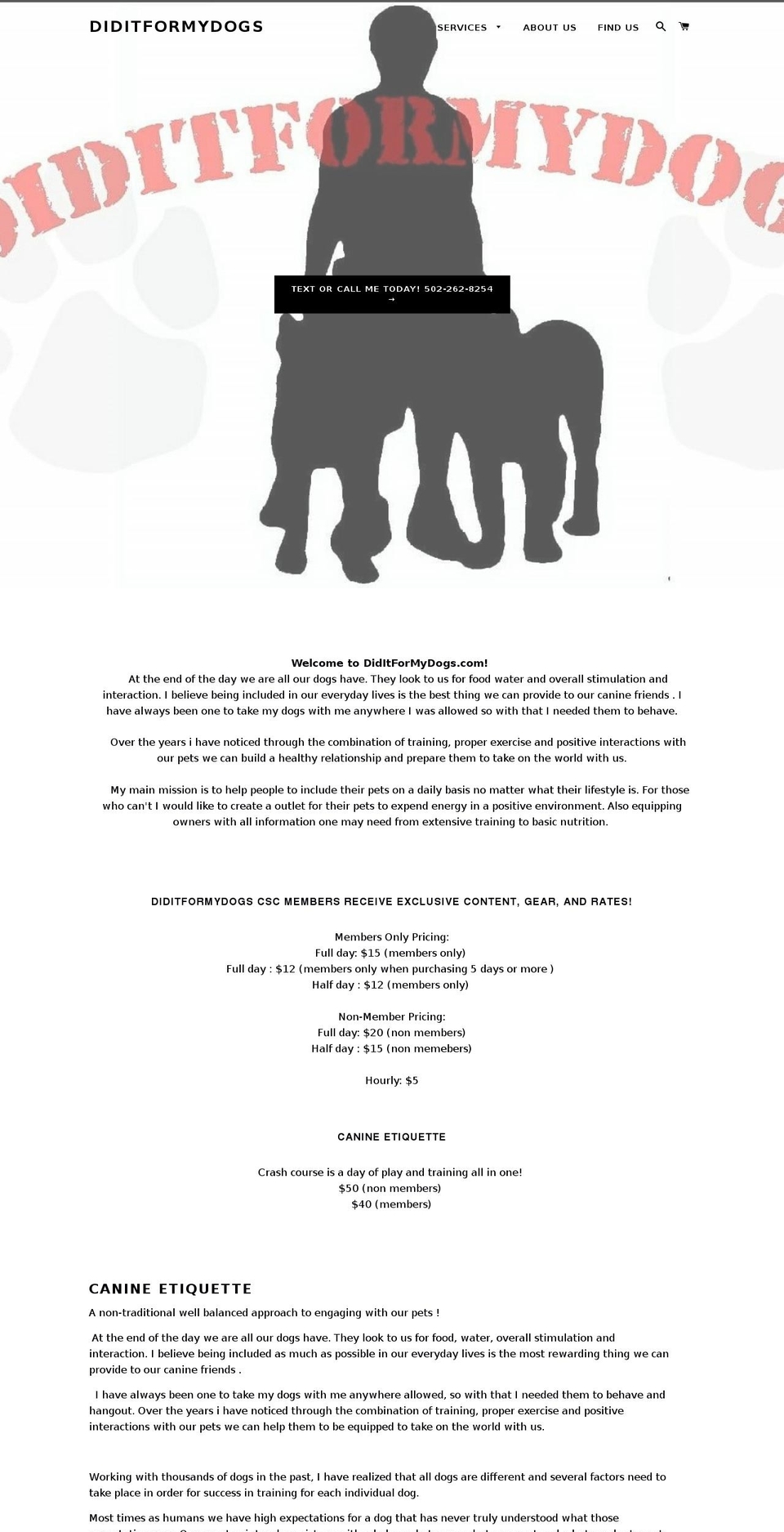 diditformydogs.com — Shopify storefront screenshot
