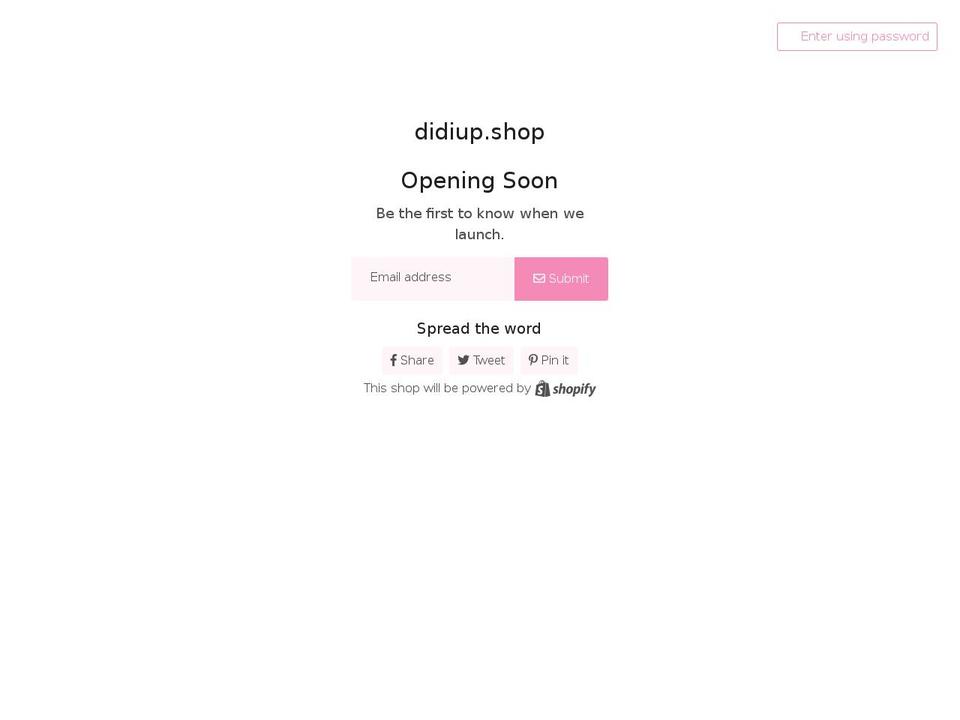 didiup.shop shopify website screenshot