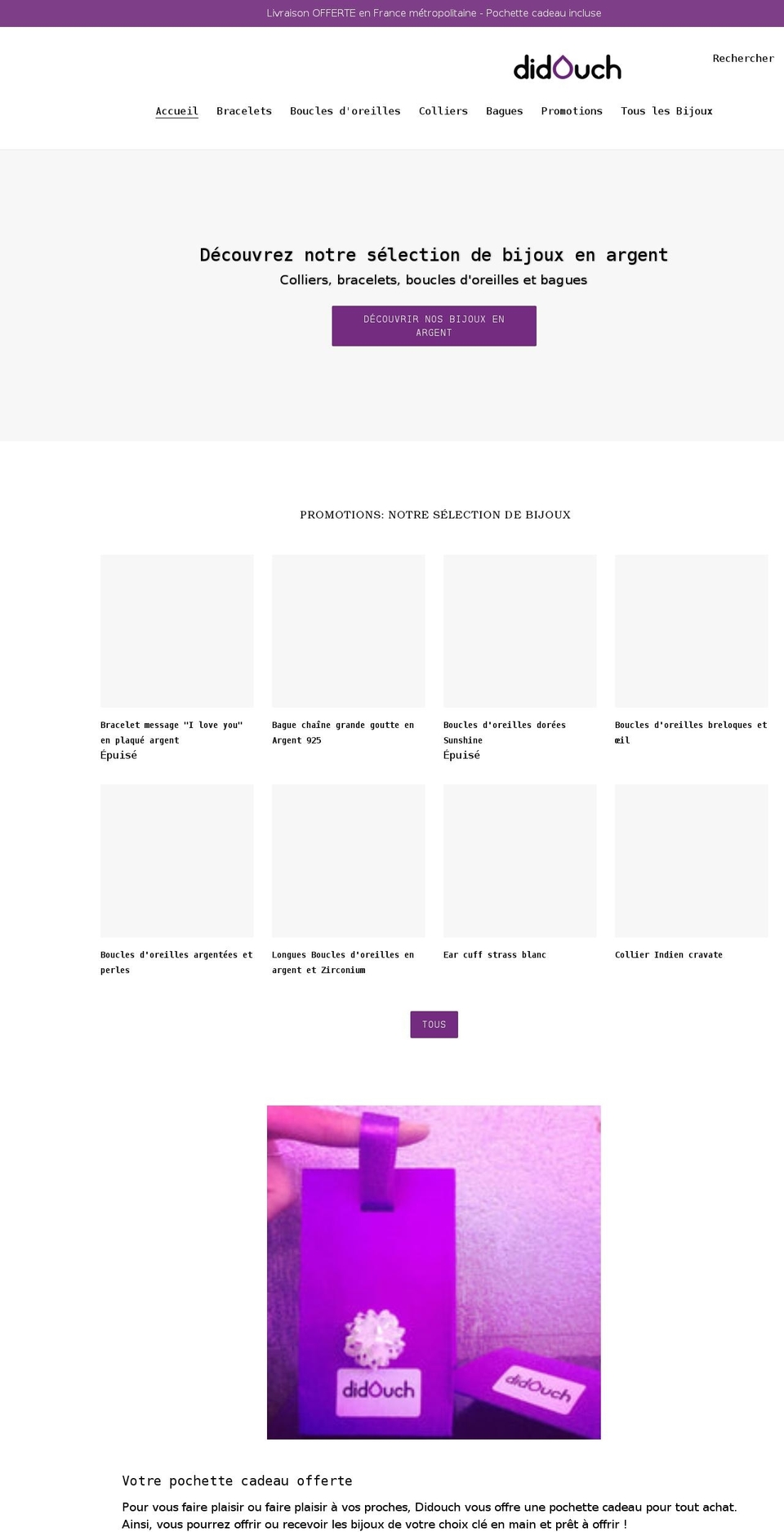 didouch-bijoux.com shopify website screenshot