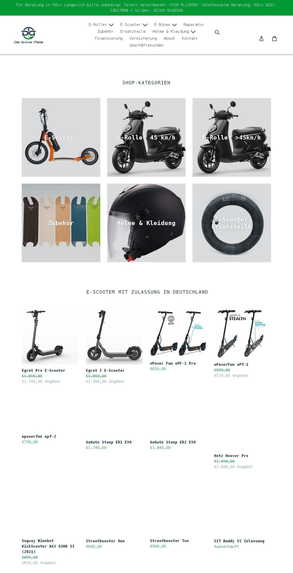 die-gruene-meile.com shopify website screenshot