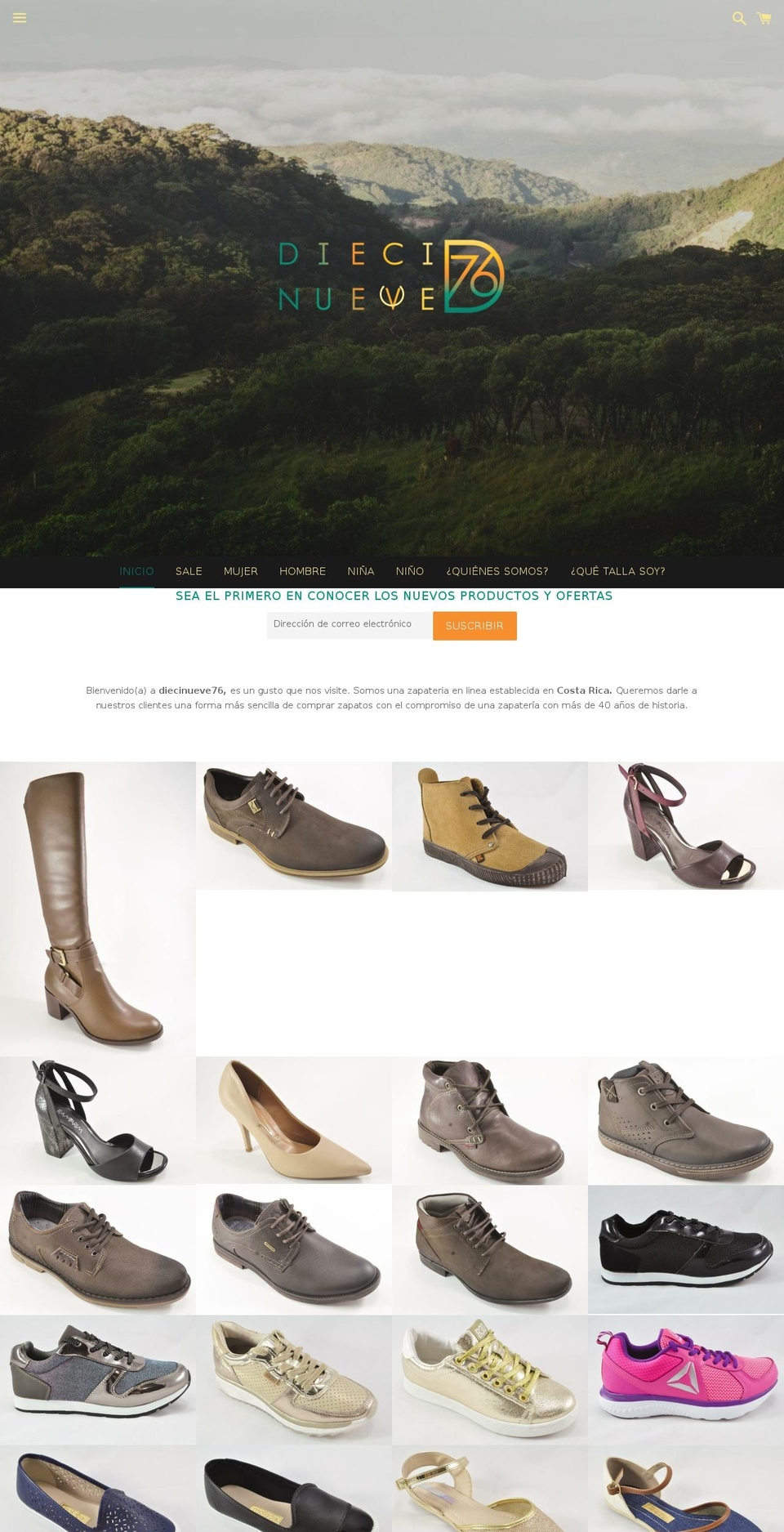 diecinueve76.com shopify website screenshot