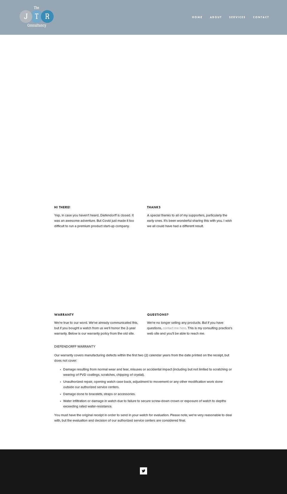 diefendorffwatches.com — Shopify storefront screenshot