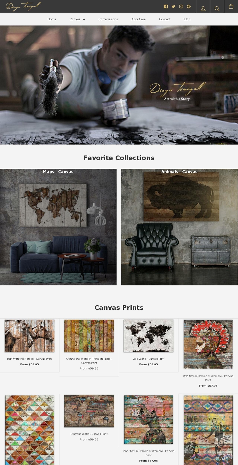 diego-tirigall.myshopify.com shopify website screenshot
