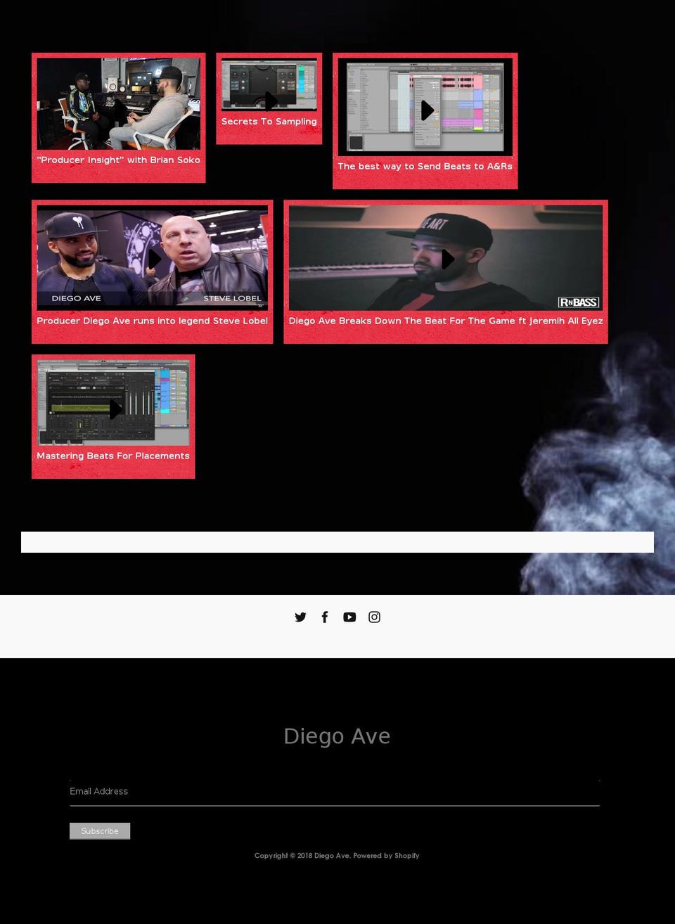 diegoave.com shopify website screenshot